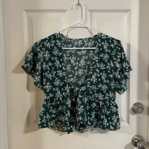 Floral Green Women's Top